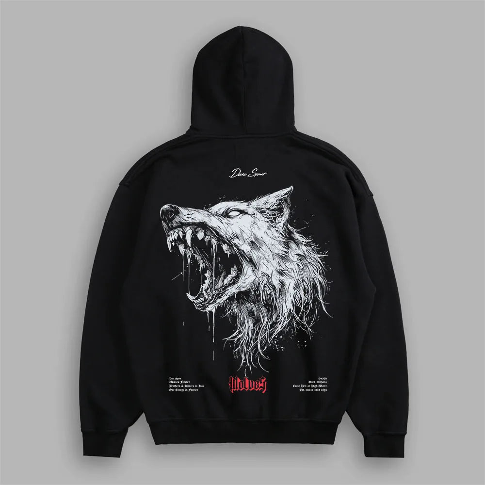 Men's Fleece-Lined Oversized Graphic Sweatshirt
