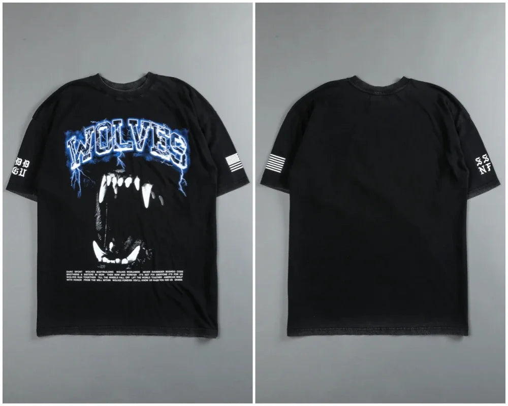 Women's Wolf Graphic Cotton Training T-Shirt