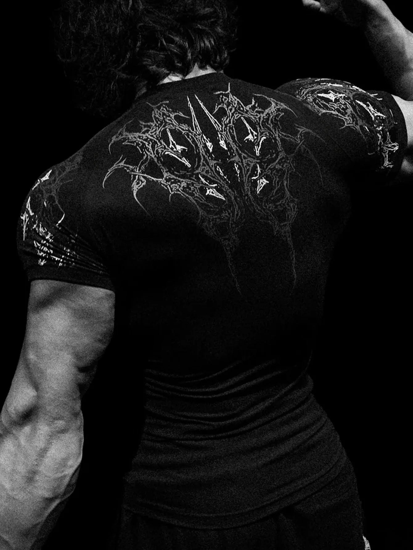 Men's Gym Workout T-shirt - Quick Dry Compression Short Sleeve Top For Bodybuilding Running Training Athletic Sports Wear