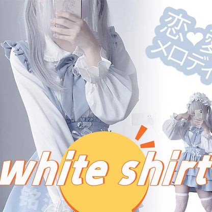 Women's Jirai Kei Lolita Long-Sleeve Blouse