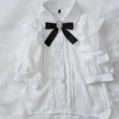 Women's Jirai Kei Lolita Long-Sleeve Blouse
