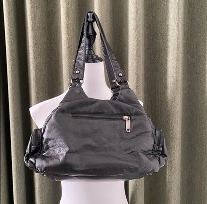Y2K PU leather Tote bags original Shoulder bags Unique cute crossbody bag Retro Large Capacity Handbag gothic purse for women