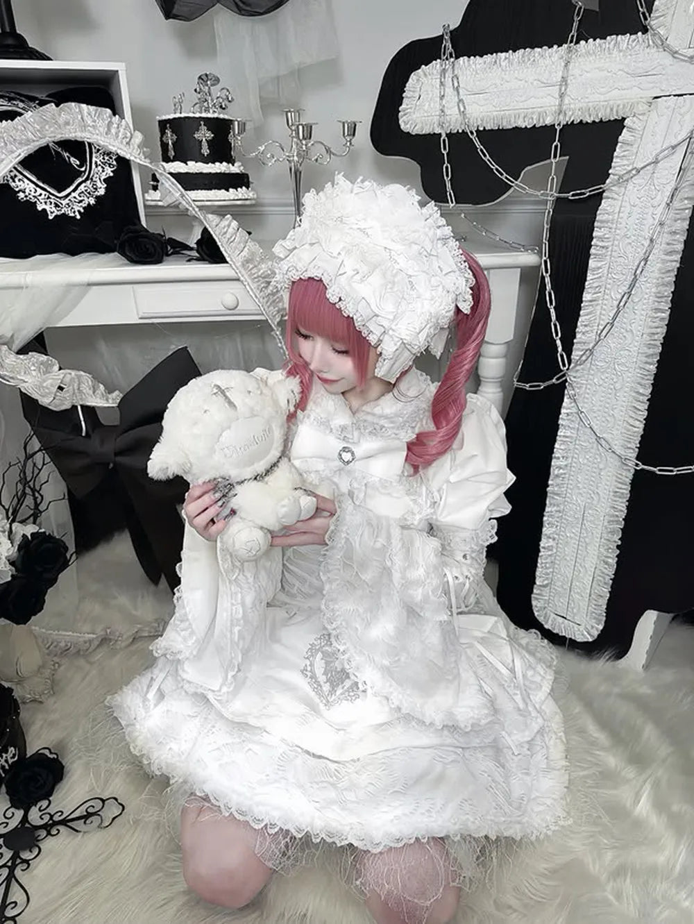 Women's Harajuku Gothic Lolita Mini Dress