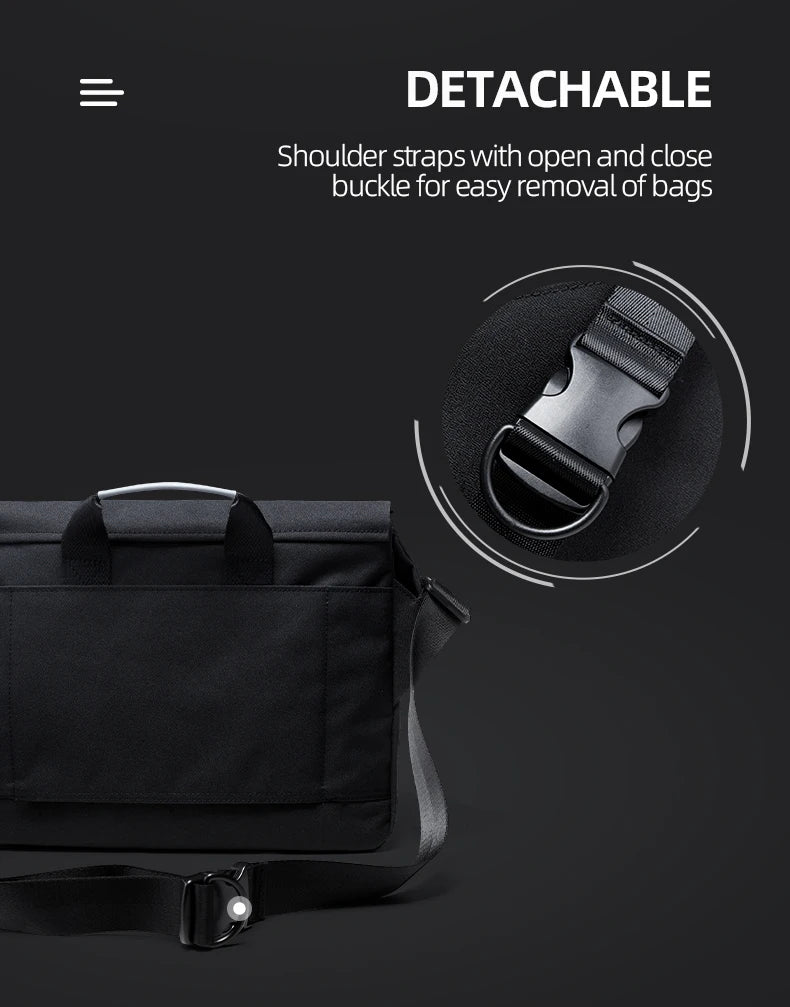 MOYYI Design Large Laptop Messenger Bag for Men Waterproof Travel Crossbody Shoulder Bag Reflective Cycling College School Bag