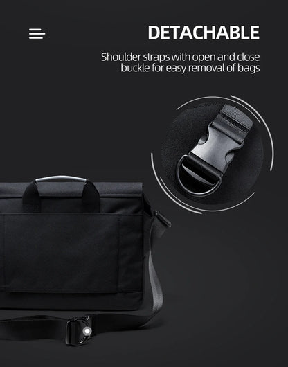 MOYYI Design Large Laptop Messenger Bag for Men Waterproof Travel Crossbody Shoulder Bag Reflective Cycling College School Bag