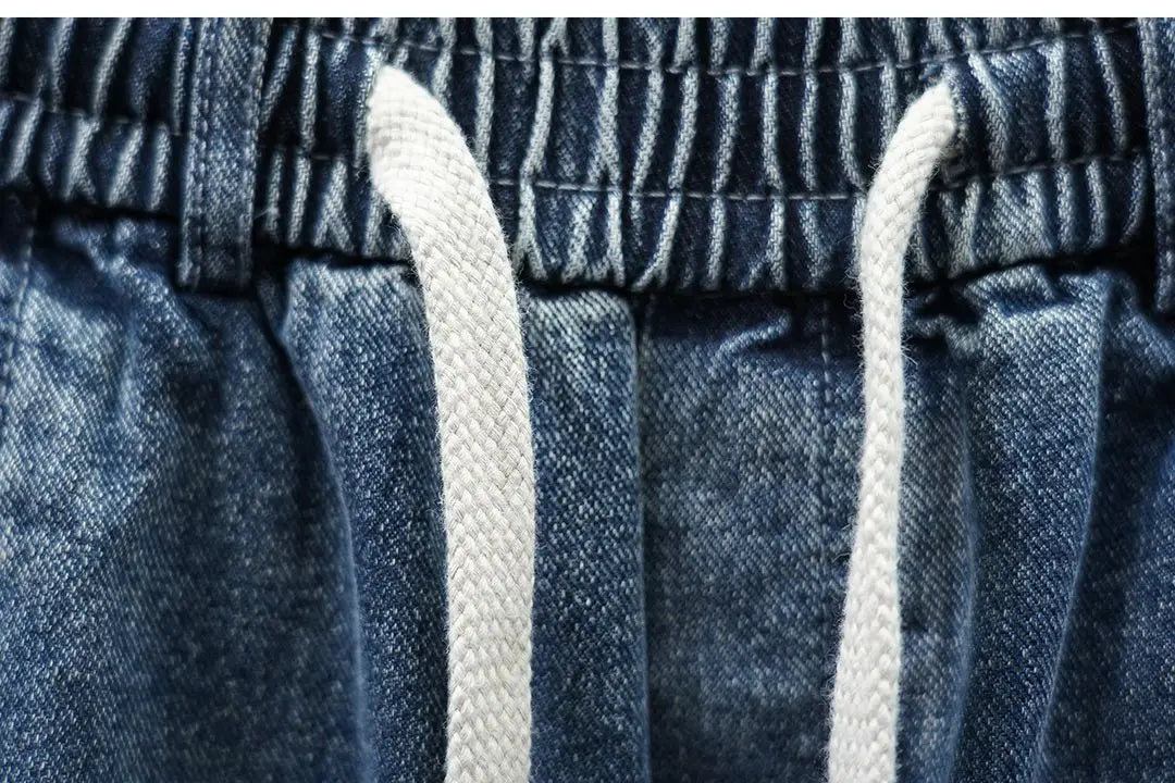 American Retro Washed Distressed Jeans Loose Straight Wide-leg Jeans Luxury Brand Men's Clothing