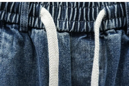 American Retro Washed Distressed Jeans Loose Straight Wide-leg Jeans Luxury Brand Men's Clothing