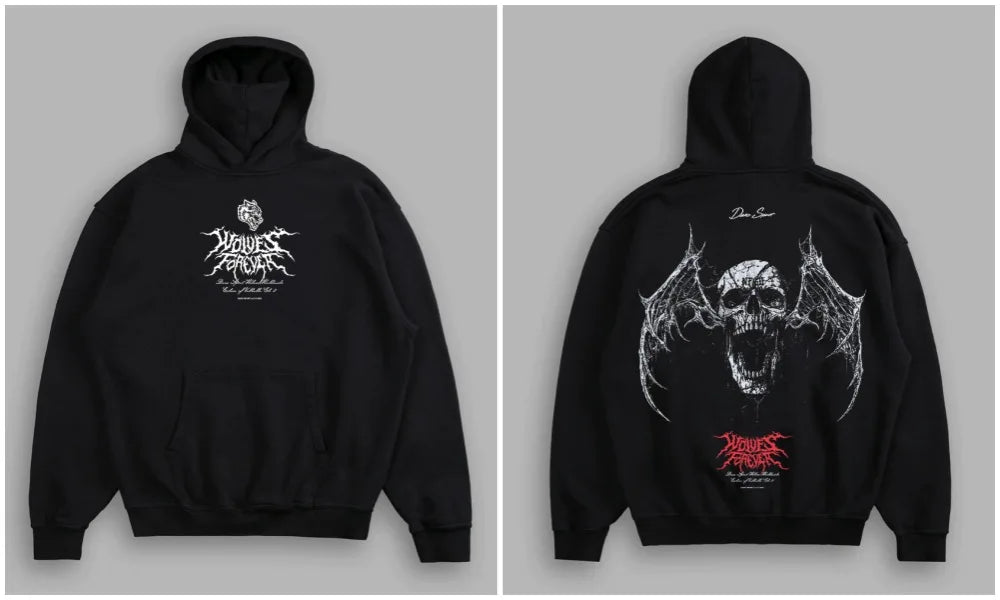 Men's Fleece-Lined Oversized Graphic Sweatshirt