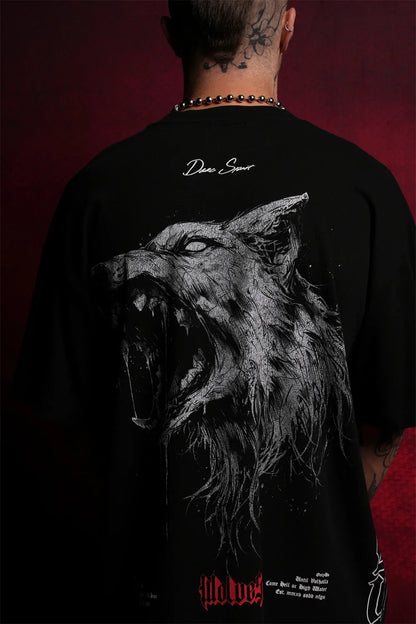 Apex Ritual – EINHERJAR サイドバイサイド オーバーサイズ Tシャツ – Y2K ゴシック ヒップホップ カップル Tシャツ
