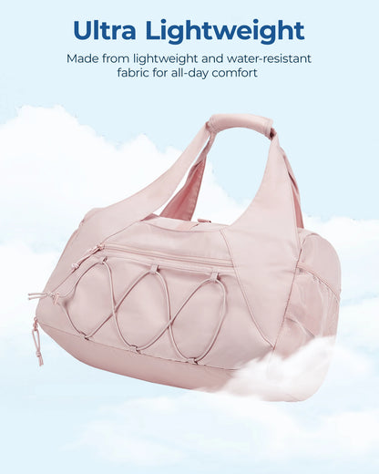 BAGSMART Gym Bag for Women Lightweight Duffel with Shoe Compartment Yoga Travel Tote Bag with Wet Pocket