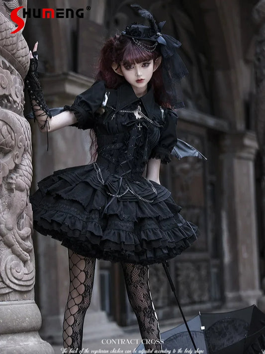 Women's Harajuku Gothic Chain JSK Dress
