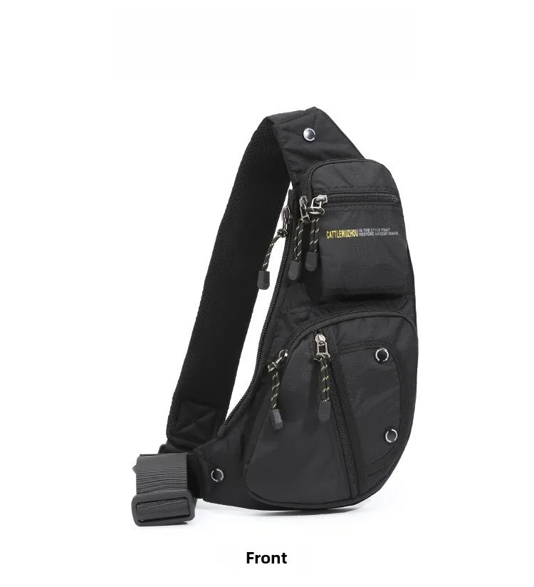 2025 New Men's Oxford Cloth Crossbody Bag Casual Single Shoulder Bag Fashionable Street Style Leisure Chest Bag for Men