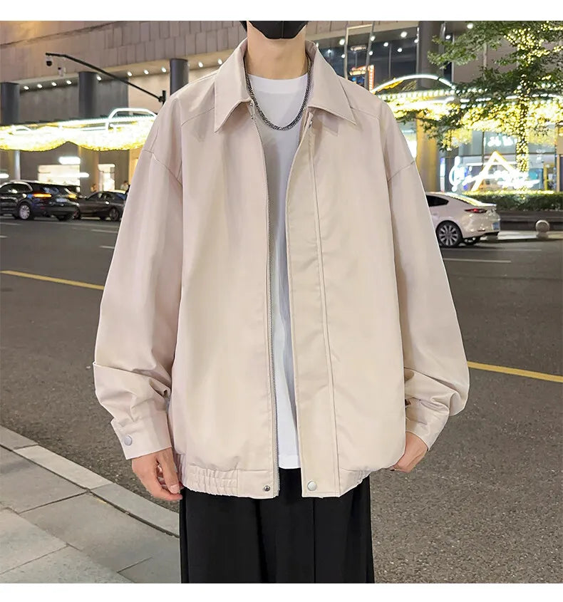 Youth Fashion Men Leather Jacket Casual Zipper Black Motorcycle Waterproof Windproof Pu Bomber Coat