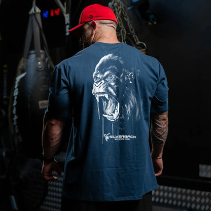 SILVERBACK Sports Men Loose T-shirt Cotton Fashion Oversized Male Tee Shirts Gym Running Streetwear Fitness T-shirt men clothing