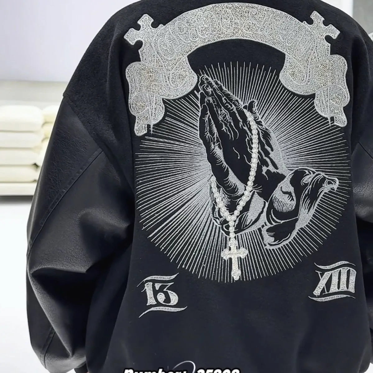 Embroidery Baseball Bomber Jacket Men Spring Autumn Varsity Jacket Spliced Leather Sleeves Streewear Baseball Coats Men Clothes