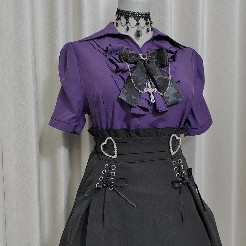 Women's Jirai Kei Lolita Long-Sleeve Blouse