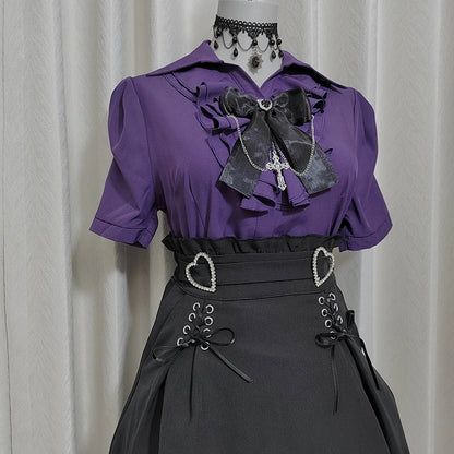 Women's Jirai Kei Lolita Long-Sleeve Blouse