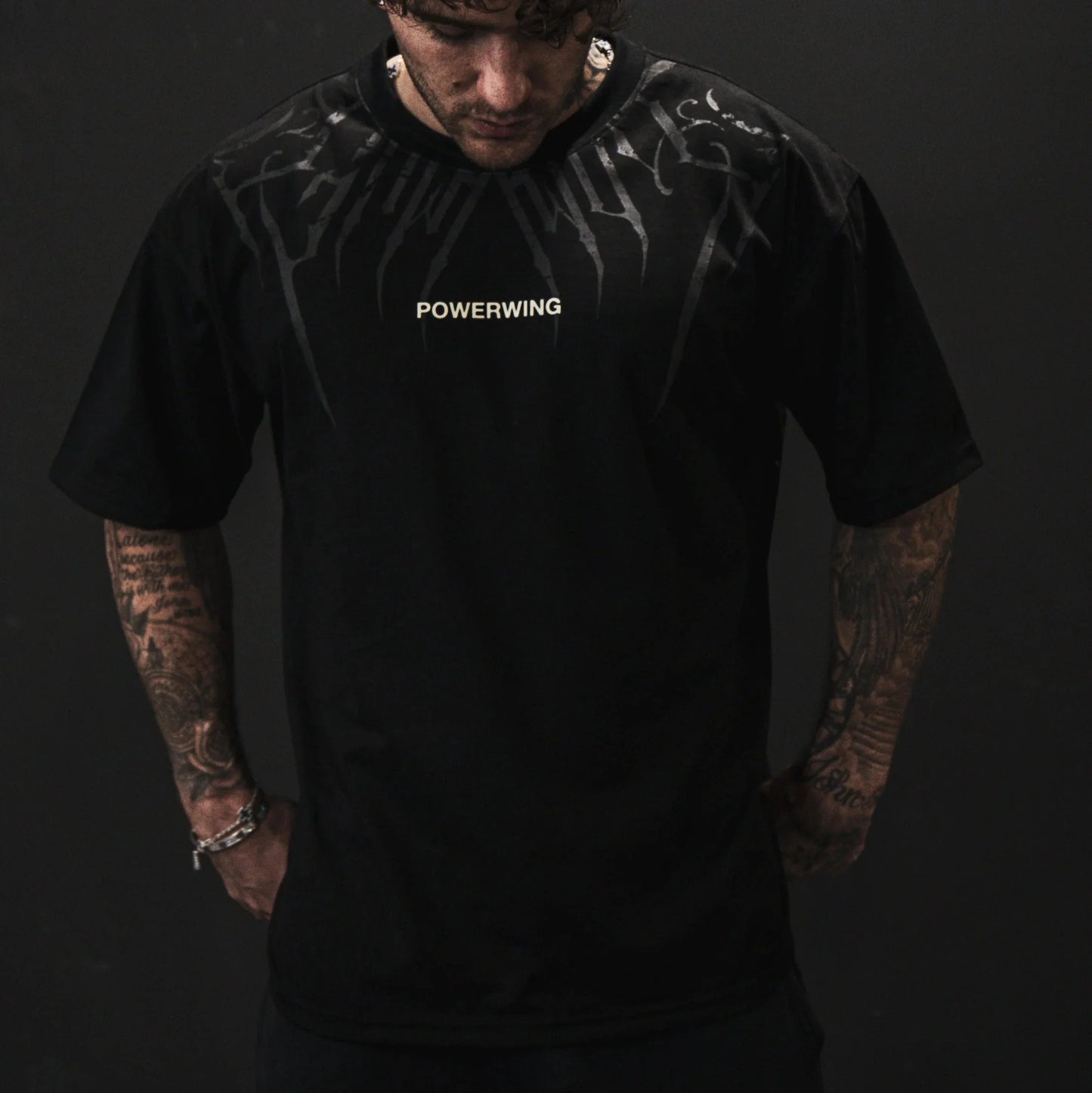 T shirt Men Dark Oversized Cotton Tee Skull Print Workout Gym Top Streetwear Fitness Clothing Alternative Fashion