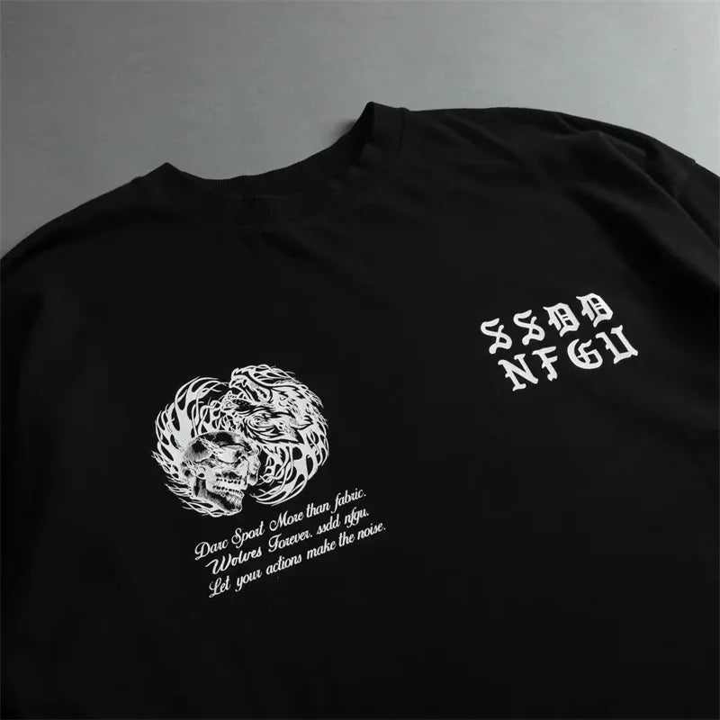 Women's Wolf Graphic Cotton Training T-Shirt