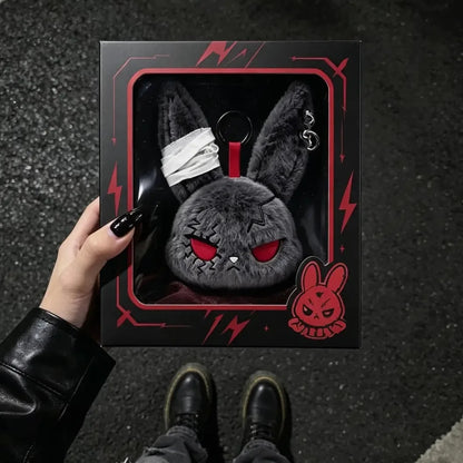 Apex Ritual – ホットゴシックバニーぬいぐるみキーチェーン – かわいいウサギバッグチャームキーリングペンダント