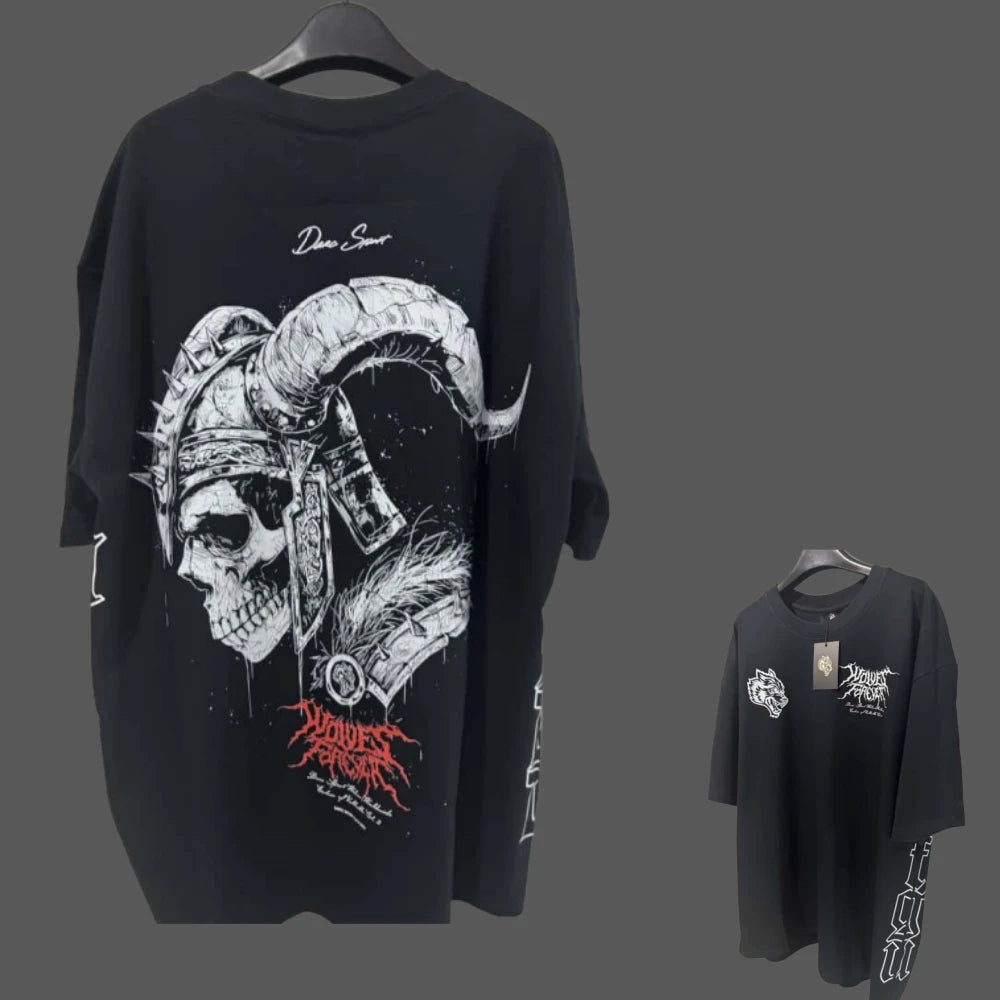 Apex Ritual – アニメプリント メンズクルーネックTシャツ – ゆったりカジュアル フィットネストレーニング コットンTee