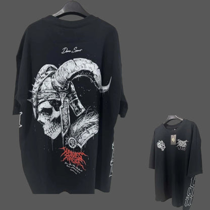 Apex Ritual – アニメプリント メンズクルーネックTシャツ – ゆったりカジュアル フィットネストレーニング コットンTee