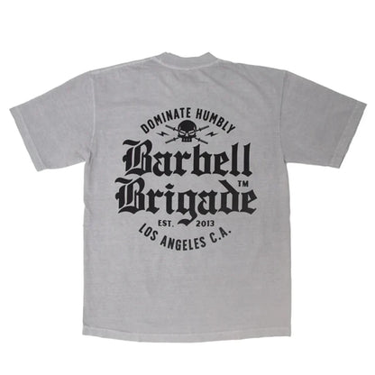 Clearance Sale BARBELL Men Running Sport Cotton T-shirt Gym Fitness Skull Print Shirt Summer Jogging Training Tee Tops