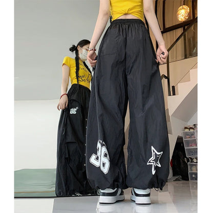 Quick Dry Jazz Dance Style Workwear Pants Women's Autumn New Hip Hop Casual Pants Hot Girl Sports Long Pants Asymmetrical Loo...