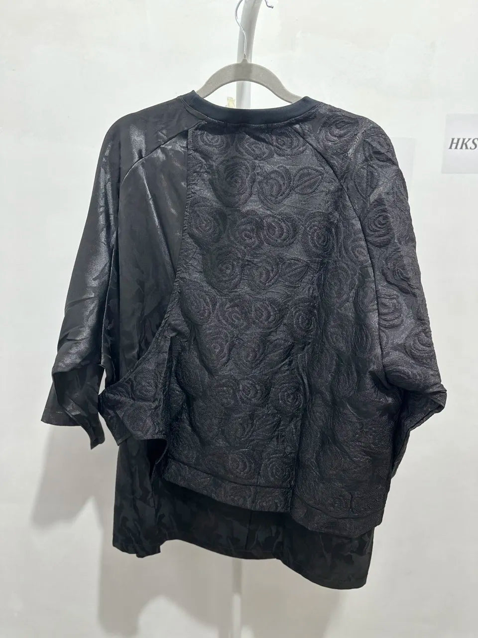 HKSH Summer New Men's Tide Dark Pattern Rose Patchwork T-shirt Trend Loose Fake Two-Piece Design Casual Short Sleeve Tops HK5884
