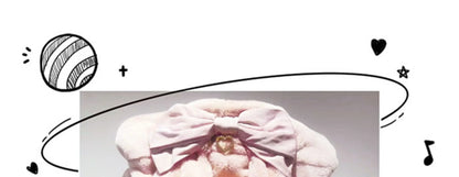 High Quality Japanese Winter New Sweet Cute Mine Cute Rabbit Ear Plush Cotton Coat Jacket Girl Lolita Fur Coats Women Parkas