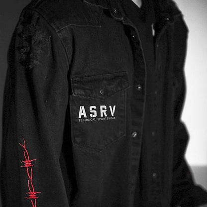 Apex Ritual – ジム メンズ デニムジャケット – ファッション オートバイ ジーンズ ジャケット カジュアル スポーツ フィットネス コート