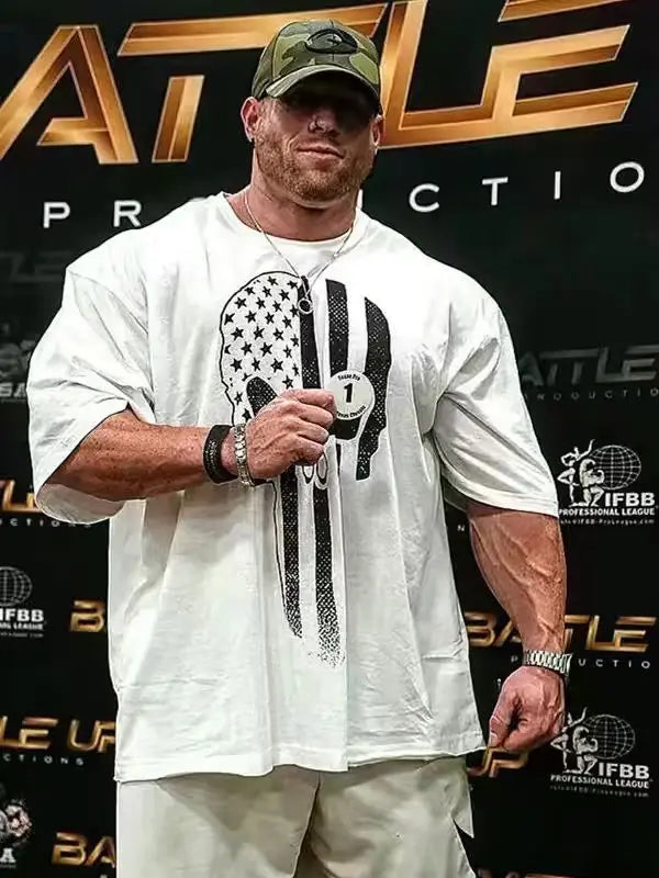Fitness 's loose sports T-shirt. Made of cotton, it is comfortable and - APEX RITUAL men's t-shirts