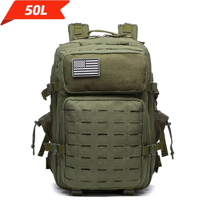 Apex Ritual – タクティカルMOLLEハンティングバックパック 25L/50L – EDC ジム＆アウトドアハイキングリュックサック ボトルホルダー付き