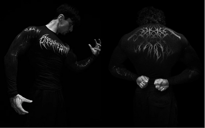 01-Men's Compression Long Sleeve Sports Shirt Workout Tops Gym Compression Breathable High Stretch