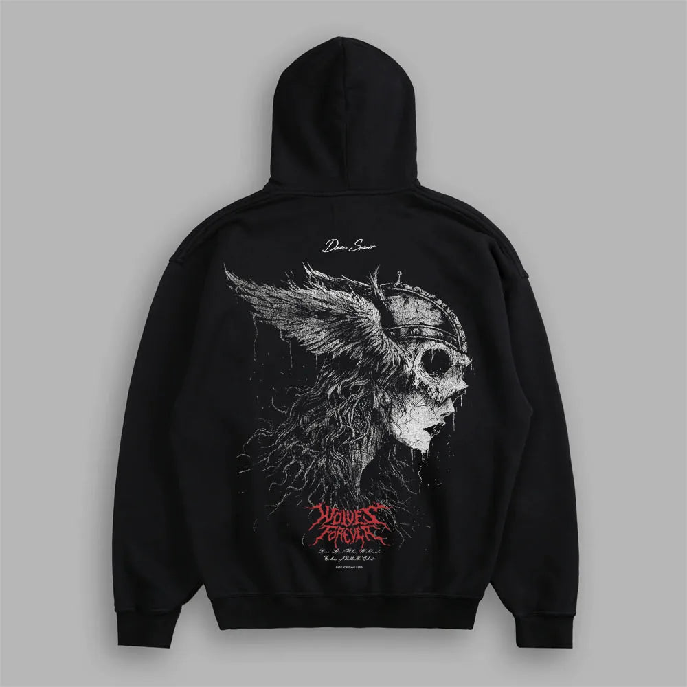 Men's Fleece-Lined Oversized Graphic Sweatshirt