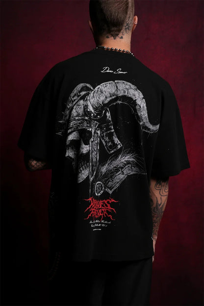 Apex Ritual – EINHERJAR サイドバイサイド オーバーサイズ Tシャツ – Y2K ゴシック ヒップホップ カップル Tシャツ