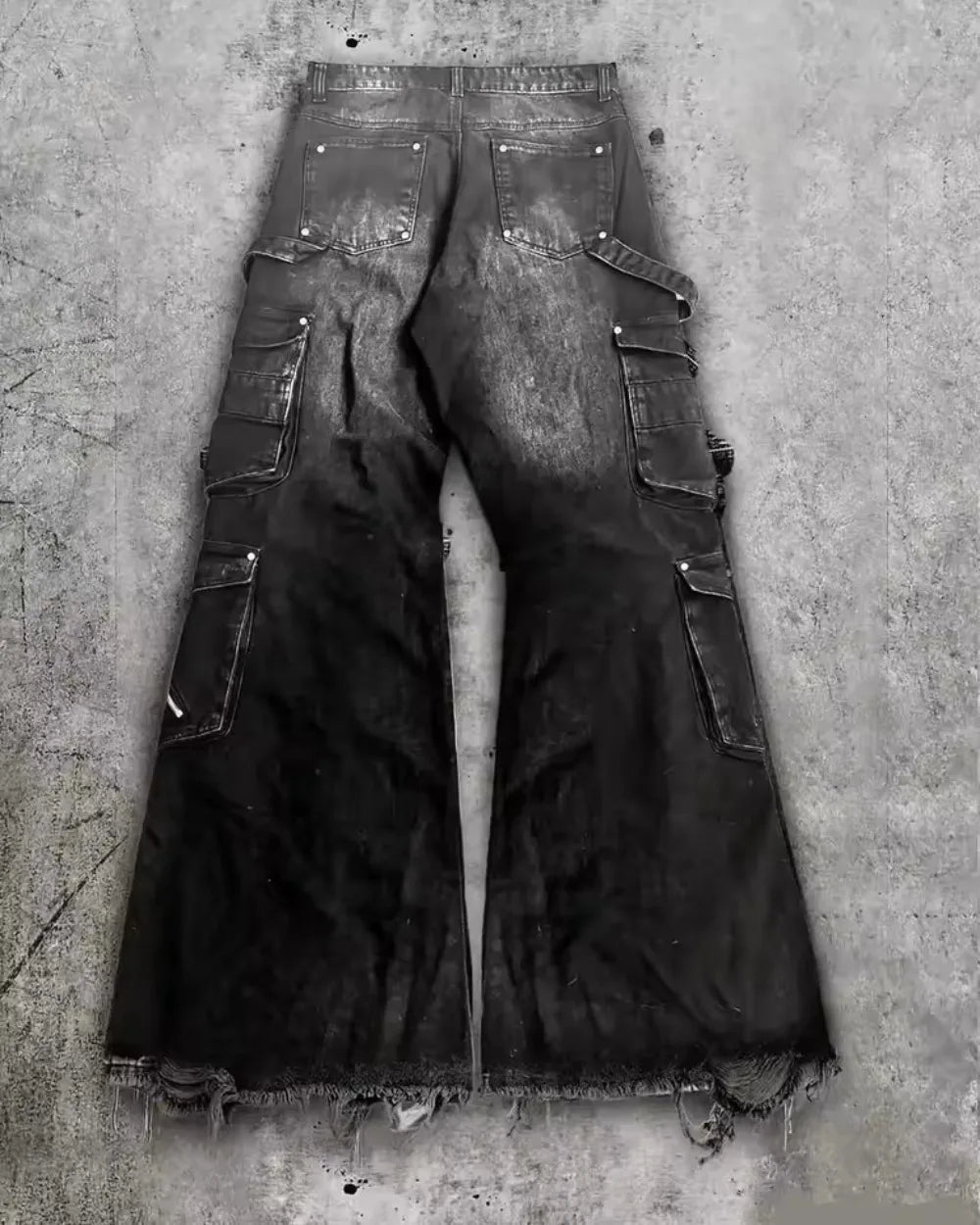 Ripped Baggy Jeans Cotton Patch Dyed Skull Pattern Y2k Mens Jeans Goth Punk Wide Leg Casual Pants Hip Hop Trousers Men Clothing