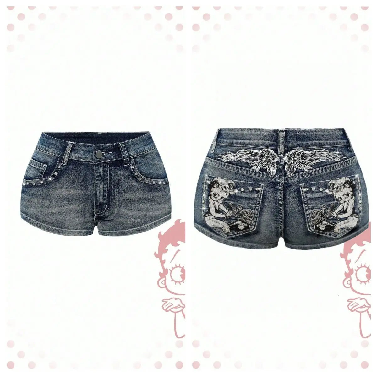 Women's Y2K High-Waist Denim Shorts