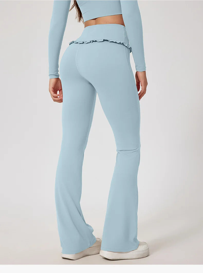 Women's Workout Wide-Leg Slim Fit Two-Piece Set