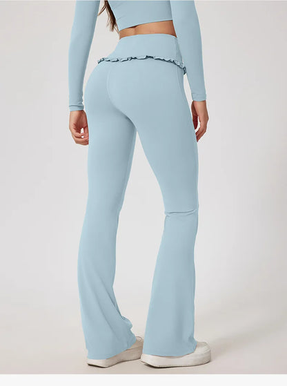 Women's Workout Wide-Leg Slim Fit Two-Piece Set