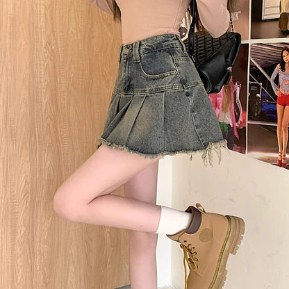 Women's Y2K Harajuku Denim Mini Skirt