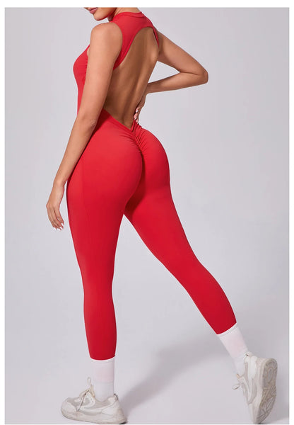 Women's Workout Black Jumpsuit