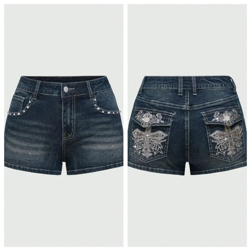 Women's Y2K Low-Rise Denim Shorts
