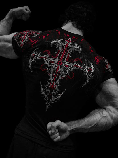 Breathedivinity Quick-dry Short-Sleeved Fitness Training Elastic Tight-Fitting Clothing Cycling Compression Fitness T-shirt