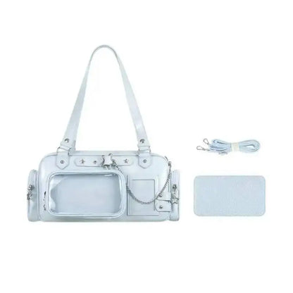 Star Chain Y2k Harajuku Shoulder Itabag Blue Lolita Girl Pain Bags Transparent Japanese Crossbody Bag New Concert Korean Handbag