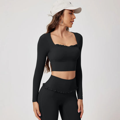 Women's Workout Wide-Leg Slim Fit Two-Piece Set