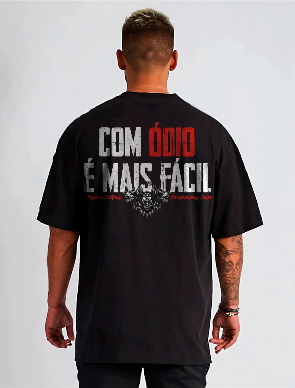 2026 new Minimalist Bodybuilder Pose Gym T-Shirt, Strength Training Streetwear, 100% Cotton Oversized Fit Tee for Men