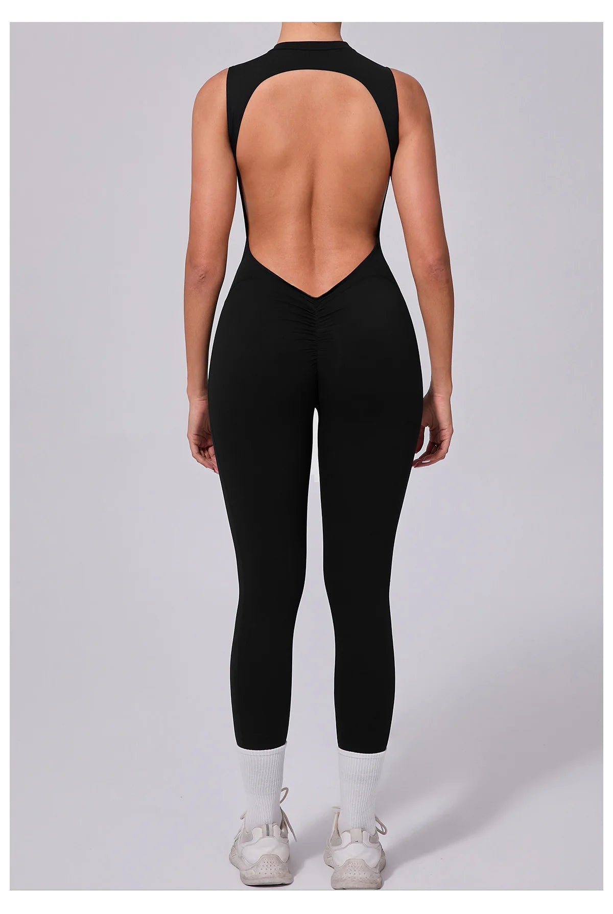Women's Workout Black Jumpsuit