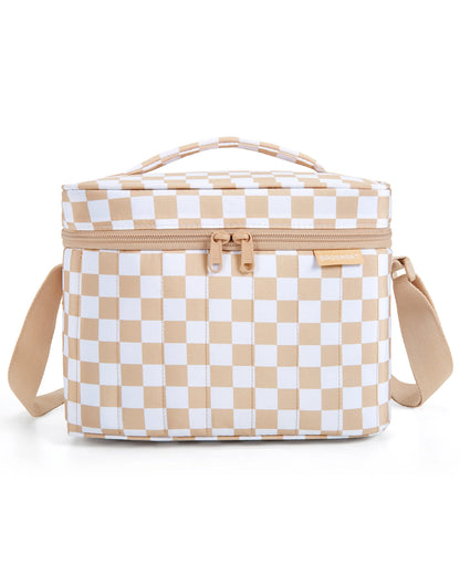 BAGSMART Lunch Box for Women Insulated Lunch Bag Cute Puffer Lunch Tote Bags Lightweight Quilted Reusable Cooler for Work School