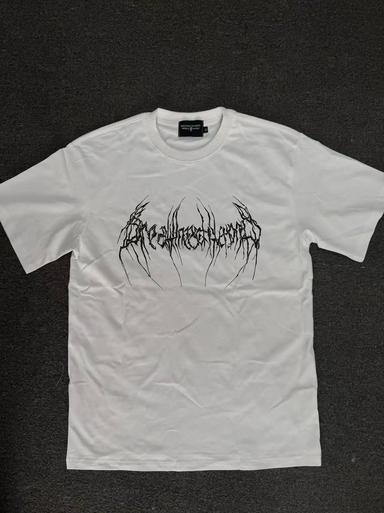Breathedivinity American-style printed fitness loose cotton t-shirt